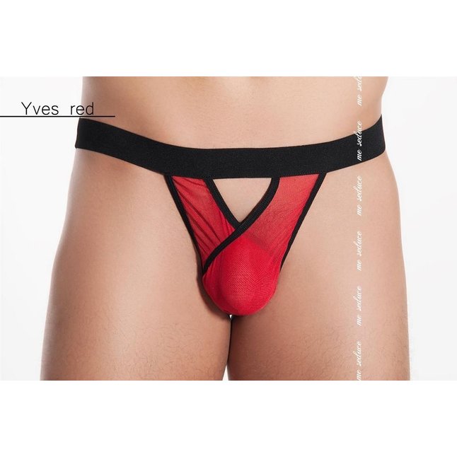 Полупрозрачные мужские трусы-стринги Yves. Фотография 3.