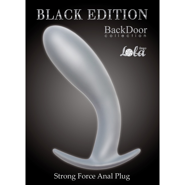 Серая анальная пробка Strong Force Anal Plug - 13,5 см - Back Door Collection Black Edition. Фотография 4.