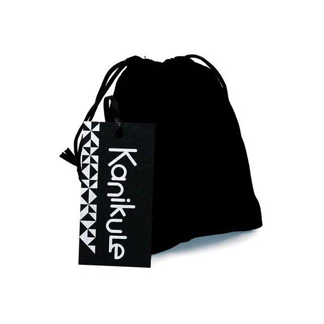 Серебристая алюминиевая анальная пробка с голубым кристаллом - 6 см - Kanikule anal plugs. Фотография 3.
