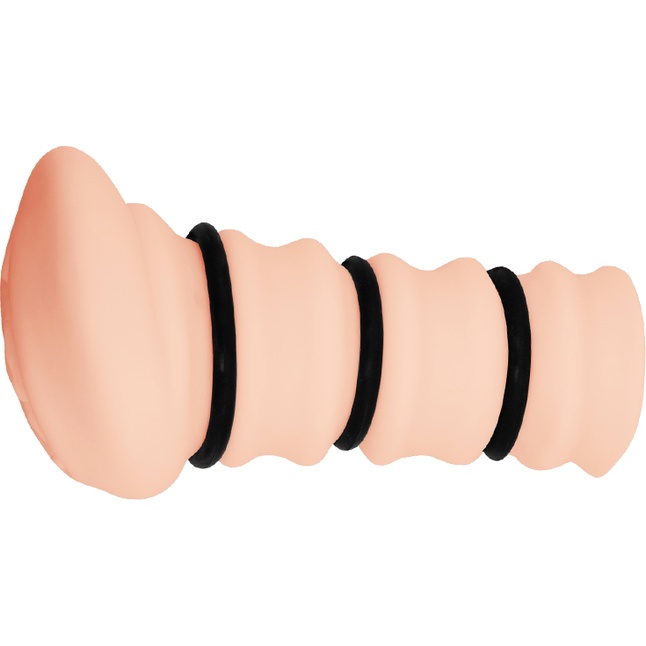 Мастурбатор-вагина с утягивающими кольцами Rossi Flesh 3D - Crazy Bull. Фотография 2.