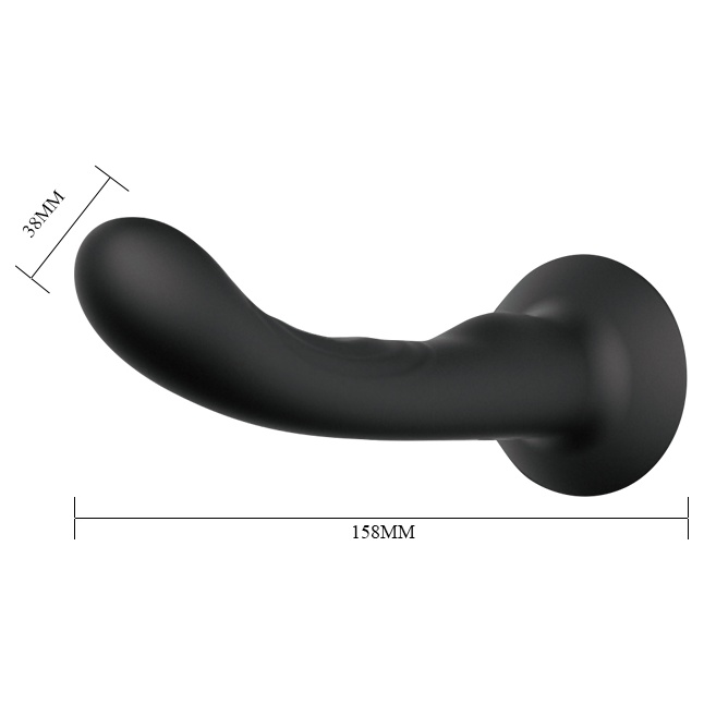 Страпон с изогнутой головкой Ultra Harness Curvy Dildo - 15,8 см. Фотография 5.