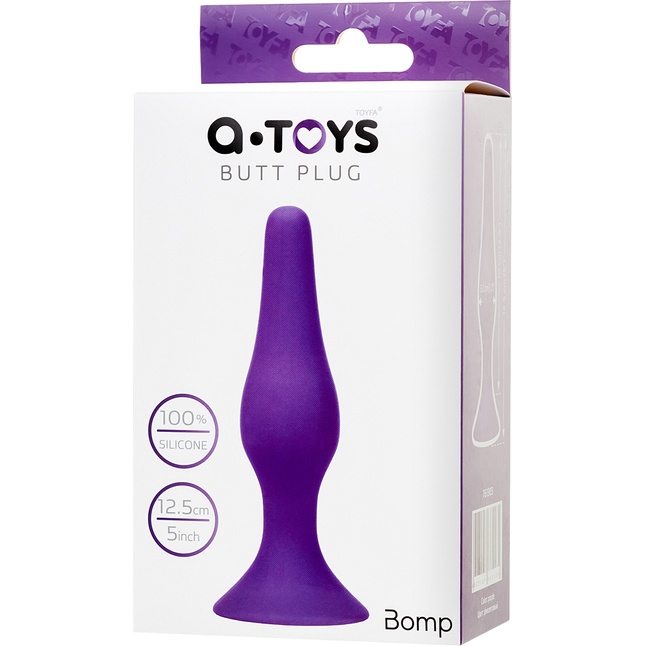 Фиолетовая анальная втулка Toyfa A-toys - 12,5 см. Фотография 5.