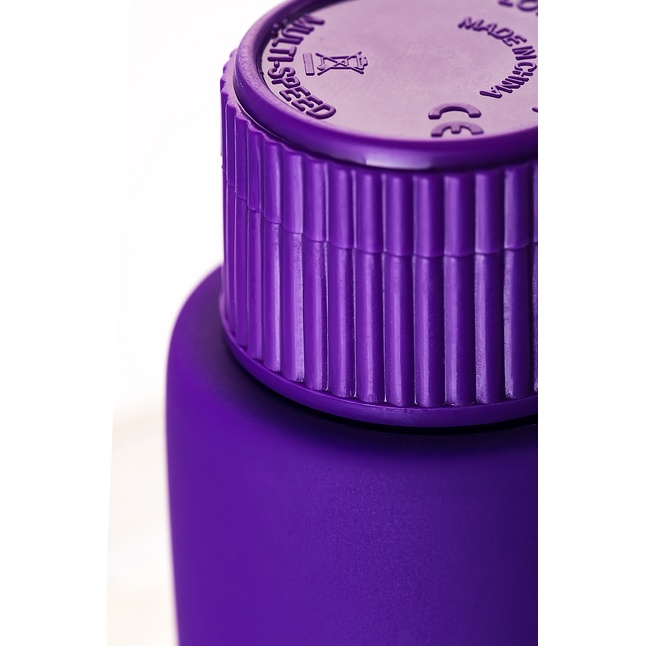 Фиолетовый вибратор с шишечками - 17 см. Фотография 7.
