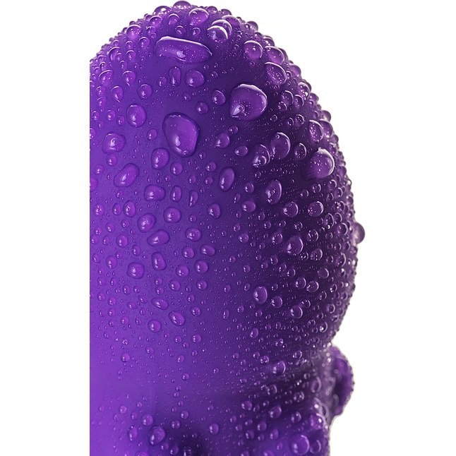 Фиолетовый вибратор с шишечками - 17 см. Фотография 9.