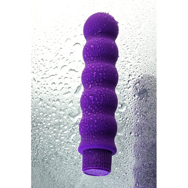 Фиолетовый фигурный вибратор - 17 см. Фотография 7.
