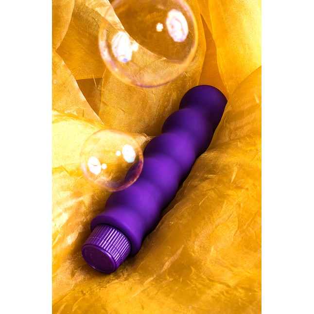 Фиолетовый фигурный вибратор - 17 см. Фотография 8.