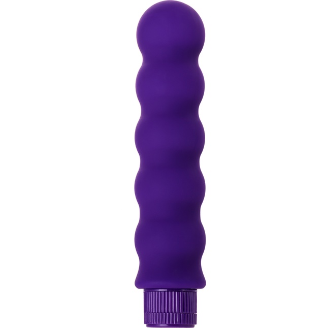 Фиолетовый фигурный вибратор - 17 см