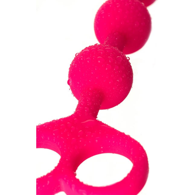 Розовые анальные бусы из силикона с широкой ручкой. Фотография 6.