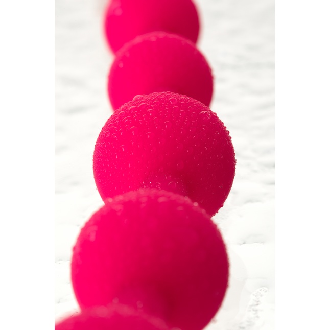 Розовые анальные бусы из силикона с широкой ручкой. Фотография 7.