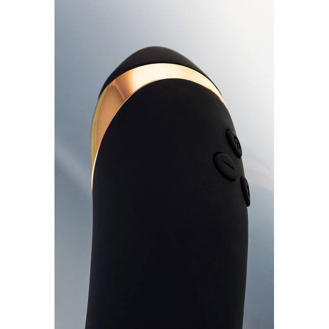 Чёрный вибратор WANAME Storm со стимулирующими рёбрами - 22,5 см - WANAME D-SPLASH. Фотография 17.