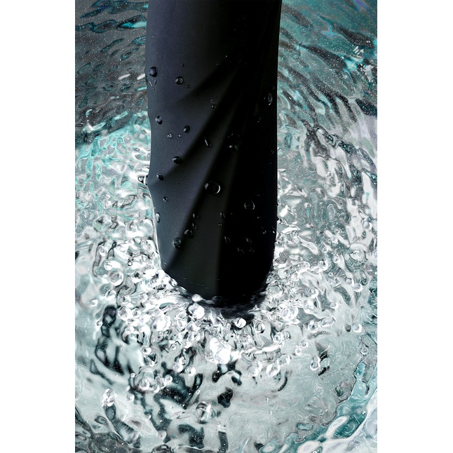 Чёрный вибратор WANAME Storm со стимулирующими рёбрами - 22,5 см - WANAME D-SPLASH. Фотография 19.