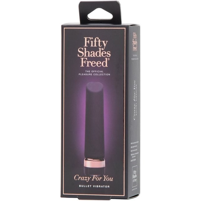 Фиолетовый мини-вибромассажёр Crazy For You Rechargeable Bullet Vibrator - Fifty Shades Freed. Фотография 8.