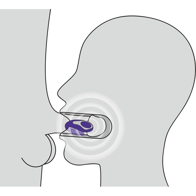 Фиолетовый вибратор для усиления ощущений от оральных ласк Blowjob - You2Toys. Фотография 5.