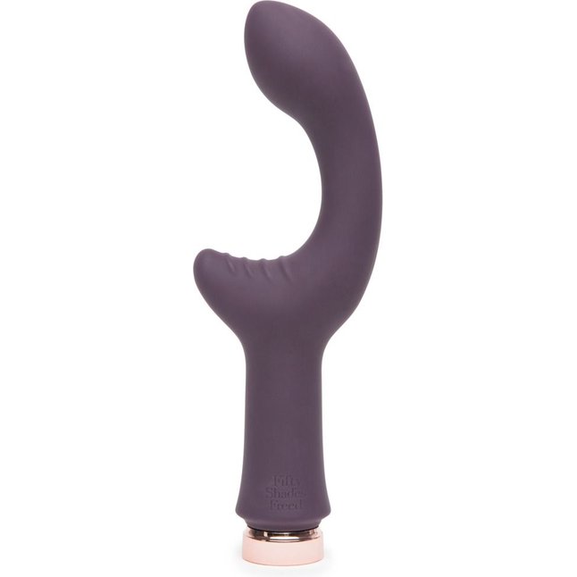 Фиолетовый вибратор Lavish Attention Rechargeable Clitoral G-Spot Vibrator - 18,4 см - Fifty Shades Freed