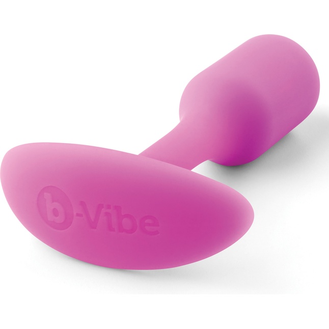 Розовая пробка для ношения B-vibe Snug Plug 1 - 9,4 см. Фотография 4.