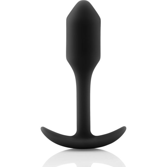 Чёрная пробка для ношения B-vibe Snug Plug 1 - 9,4 см. Фотография 2.