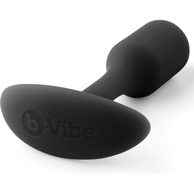 Чёрная пробка для ношения B-vibe Snug Plug 1 - 9,4 см. Фотография 4.
