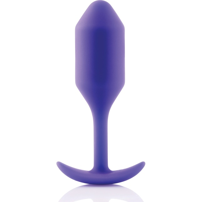 Фиолетовая пробка для ношения B-vibe Snug Plug 2 - 11,4 см. Фотография 2.