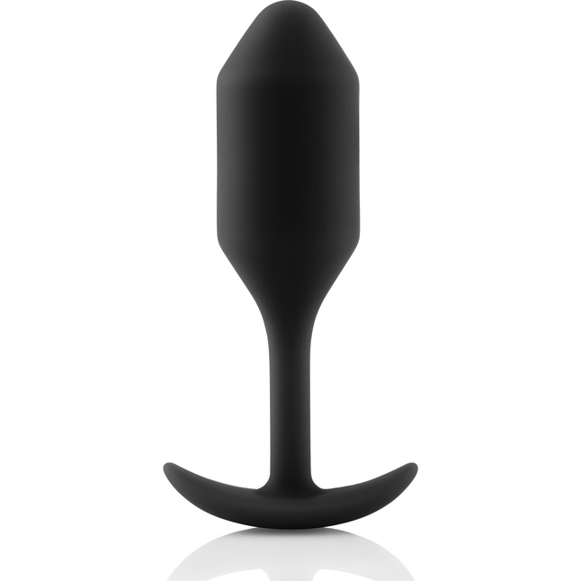 Чёрная пробка для ношения B-vibe Snug Plug 2 - 11,4 см. Фотография 2.