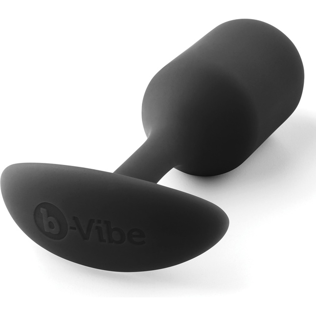 Чёрная пробка для ношения B-vibe Snug Plug 2 - 11,4 см. Фотография 4.
