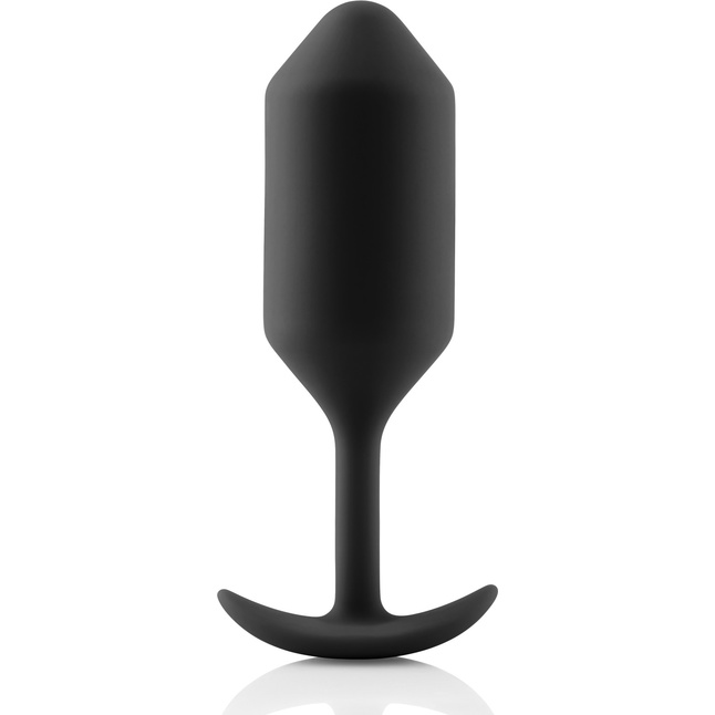 Чёрная пробка для ношения B-vibe Snug Plug 3 - 12,7 см. Фотография 2.