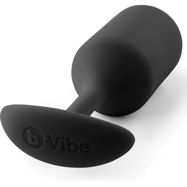 Чёрная пробка для ношения B-vibe Snug Plug 3 - 12,7 см. Фотография 4.