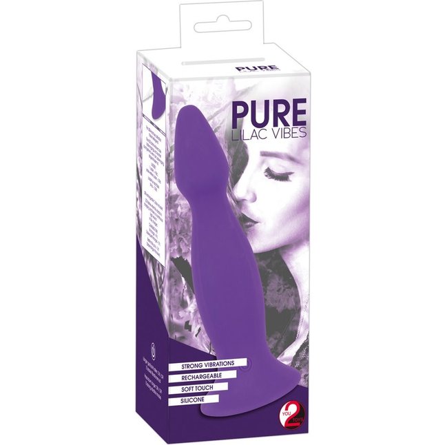 Фиолетовая анальная вибропробка Pure Lilac Vibes - 18 см - You2Toys. Фотография 4.