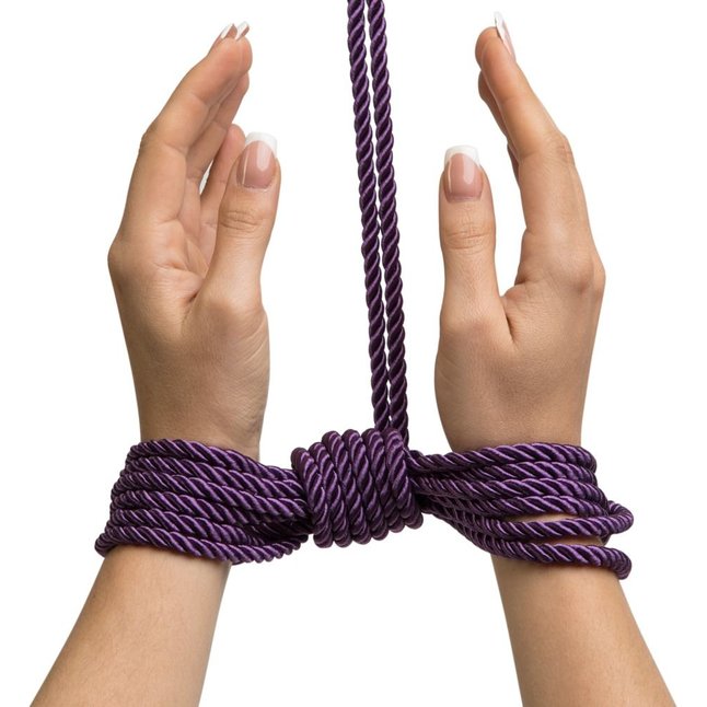 Фиолетовая веревка для связывания Want to Play? 10m Silky Rope - 10 м - Fifty Shades Freed. Фотография 3.