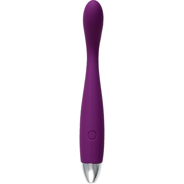 Фиолетовый гибкий тонкий вибратор Coco для G-стимуляции - 18,2 см. Фотография 7.