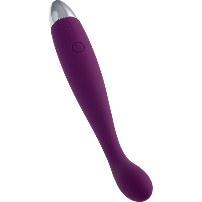 Фиолетовый гибкий тонкий вибратор Coco для G-стимуляции - 18,2 см. Фотография 8.