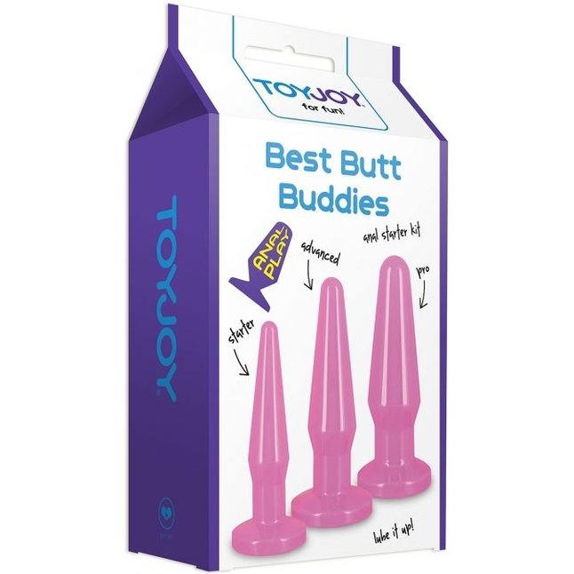 Набор из 3 розовых анальных пробок Best Butt Buddies - Anal Play. Фотография 2.