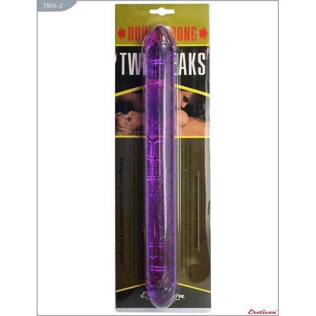 Фиолетовый фаллоимитатор Twin Peaks - 33,5 см. Фотография 4.