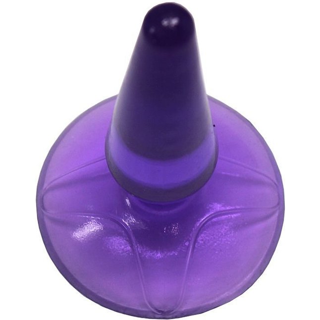 Фиолетовая анальная пробка Butt Plug на присоске - 11 см. Фотография 3.