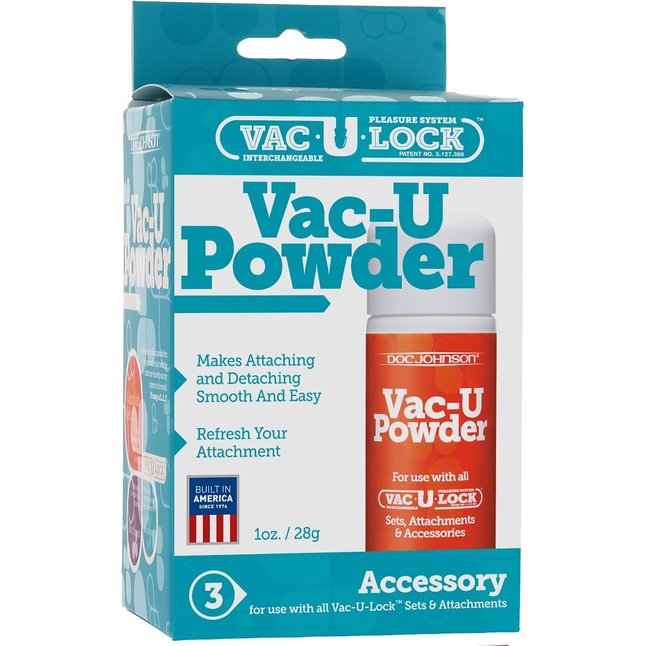 Присыпка Vac-U Powder для легкого вкручивания насадок на плаг Vac-U-Lock - 28 гр - Vac-U-Lock. Фотография 2.