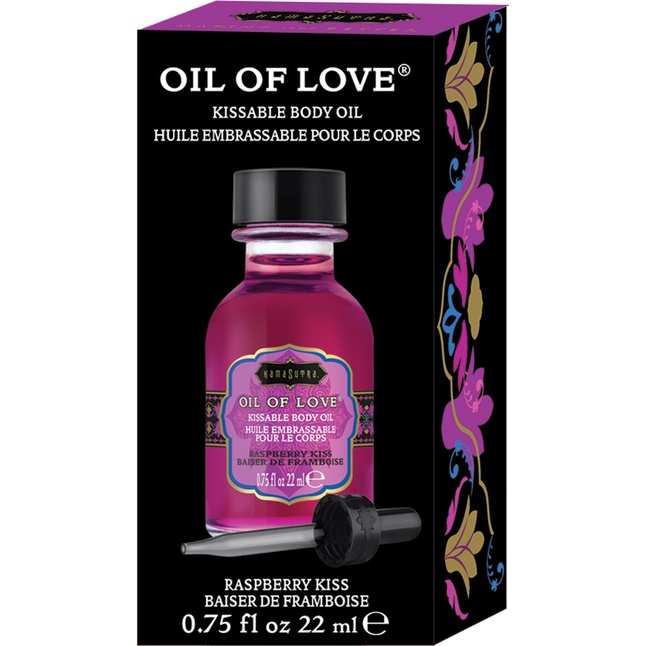 Масло для ласк с ароматом малины Oil of Love Raspberry Kiss - 22 мл. Фотография 2.