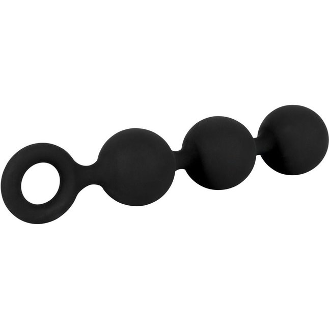 Чёрная анальная цепочка Lust Anal Beads - 19,5 см - Lust. Фотография 2.