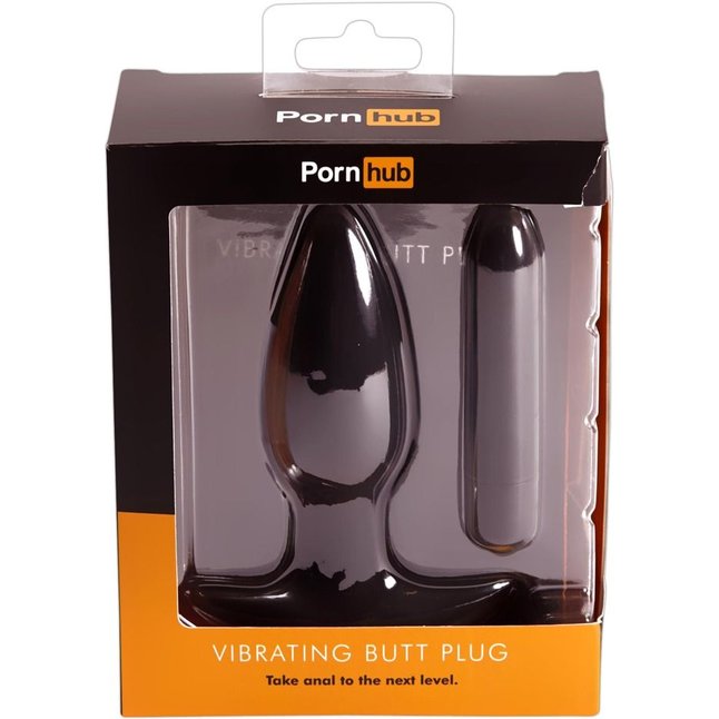 Чёрная анальная пробка с вибрацией Vibrating Butt Plug - 14,5 см. Фотография 5.