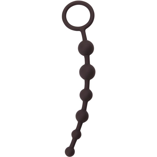 Чёрная анальная цепочка Anal Beads - 20,5 см