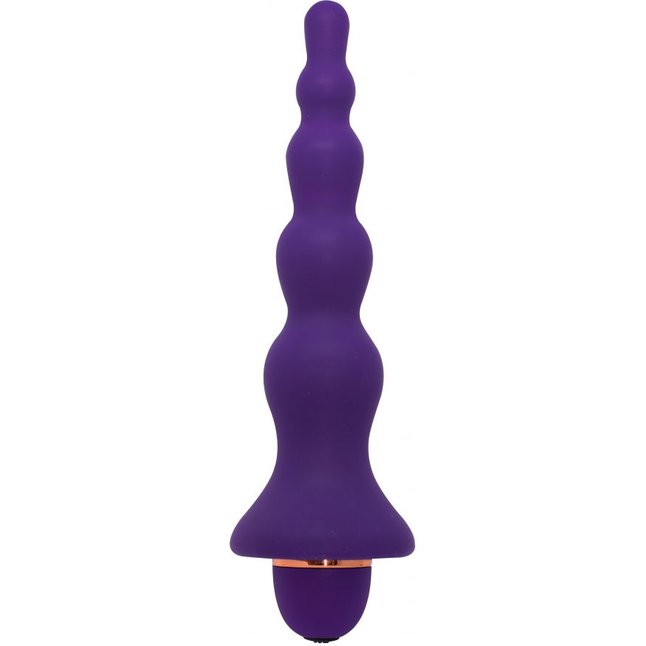 Фиолетовая анальная ёлочка с вибрацией - 20 см - Секс РФ