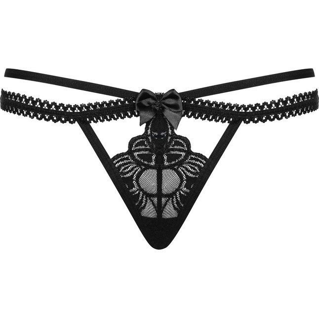 Трусики-стринги Wonderia с атласным бантиком - Sexy. Фотография 3.
