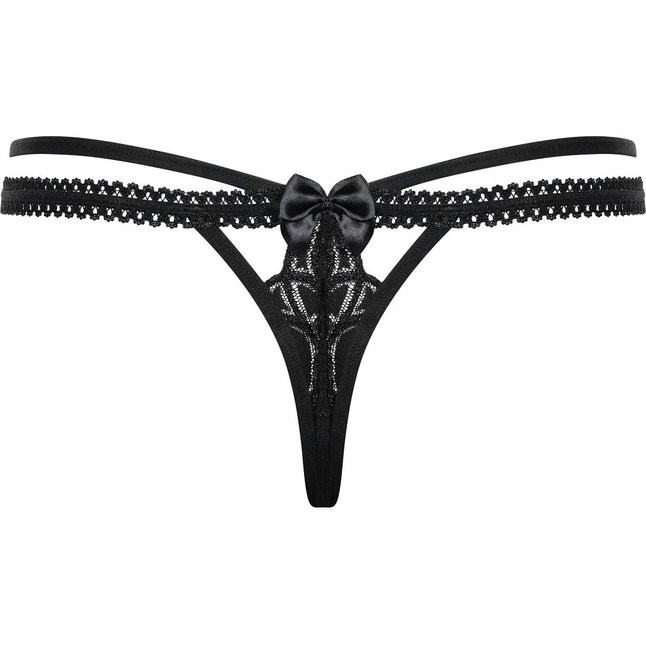 Трусики-стринги Wonderia с атласным бантиком - Sexy. Фотография 4.