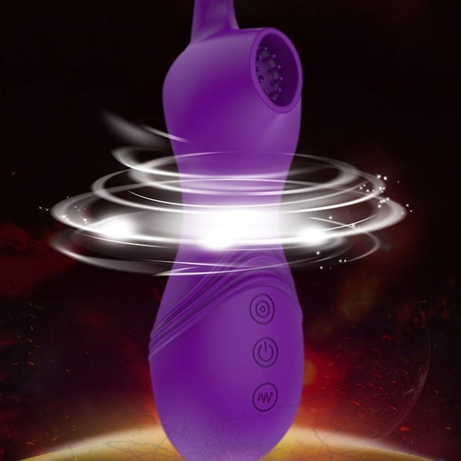 Фиолетовый вакуумный бесконтактный стимулятор-вибратор Venera. Фотография 3.