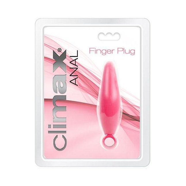 Розовая анальная пробка Climax Anal Finger Plug - 10,5 см - Climax. Фотография 2.