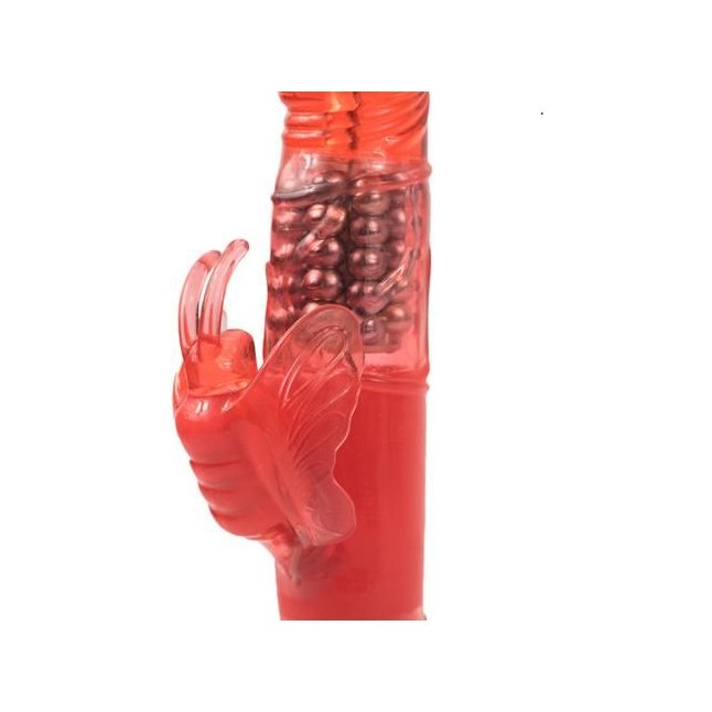 Красный вибромассажер Climax Joy 3X Multi-Purpose Rabbit Vibe - 23,5 см - Climax. Фотография 3.