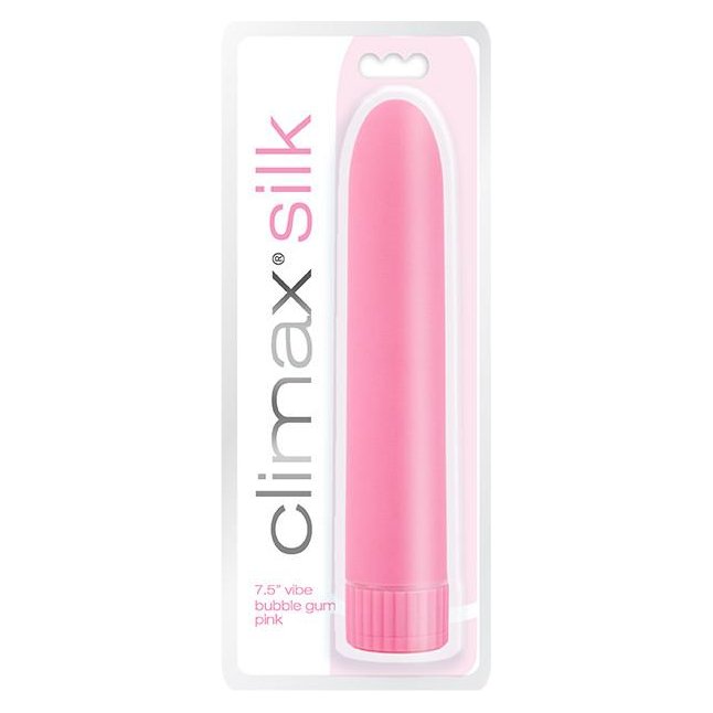 Розовый вибромассажер Climax Silk 7.5 Vibe - 19 см - Climax. Фотография 3.