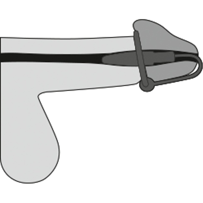 Уретральный плаг с силиконовым кольцом под головку Penis Plug - You2Toys. Фотография 6.