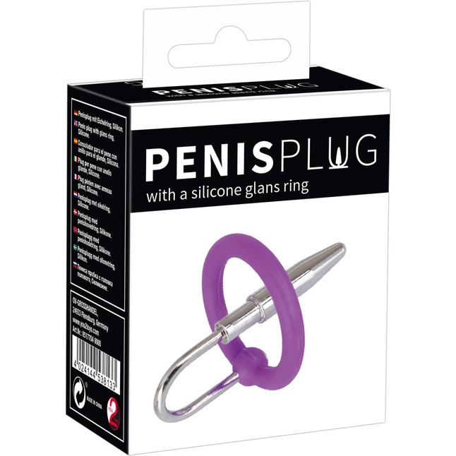 Уретральный плаг с силиконовым кольцом под головку Penis Plug - You2Toys. Фотография 8.