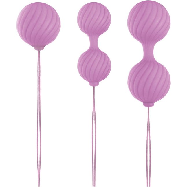Набор розовых вагинальных шариков Luxe O Weighted Kegel Balls - Luxe