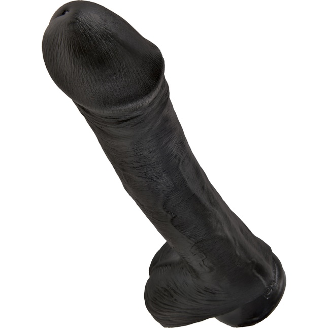 Чёрный фаллоимитатор на присоске 13 Cock with Balls - 35,6 см - King Cock. Фотография 3.