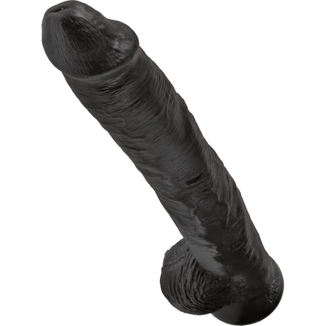 Чёрный фаллоимитатор-гигант 14 Cock with Balls - 37,5 см - King Cock. Фотография 3.